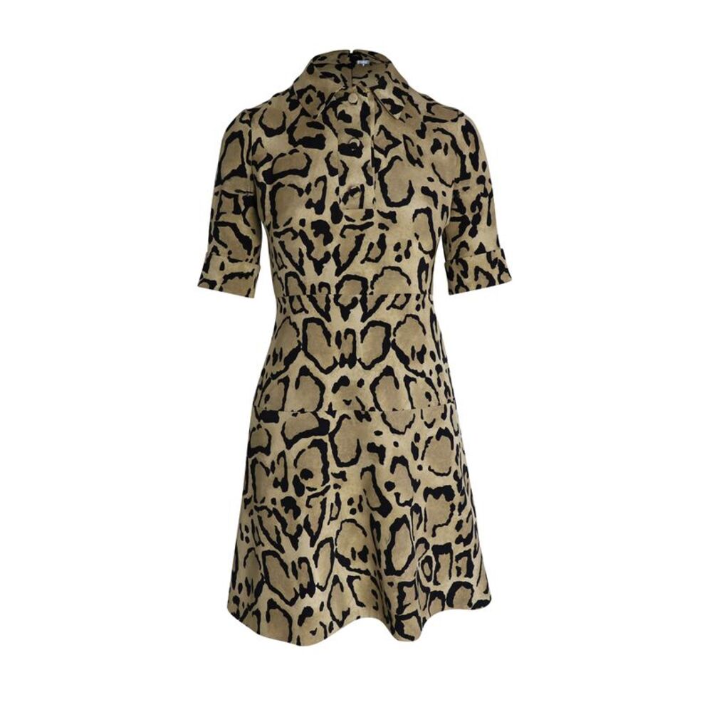 Gucci Beige and Black Leopard Print Mini Dress